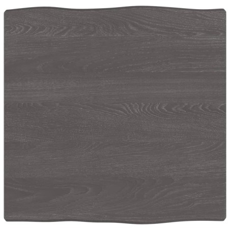 vidaXL Tablero mesa madera tratada roble borde vivo marrón 40x40x2 cm
