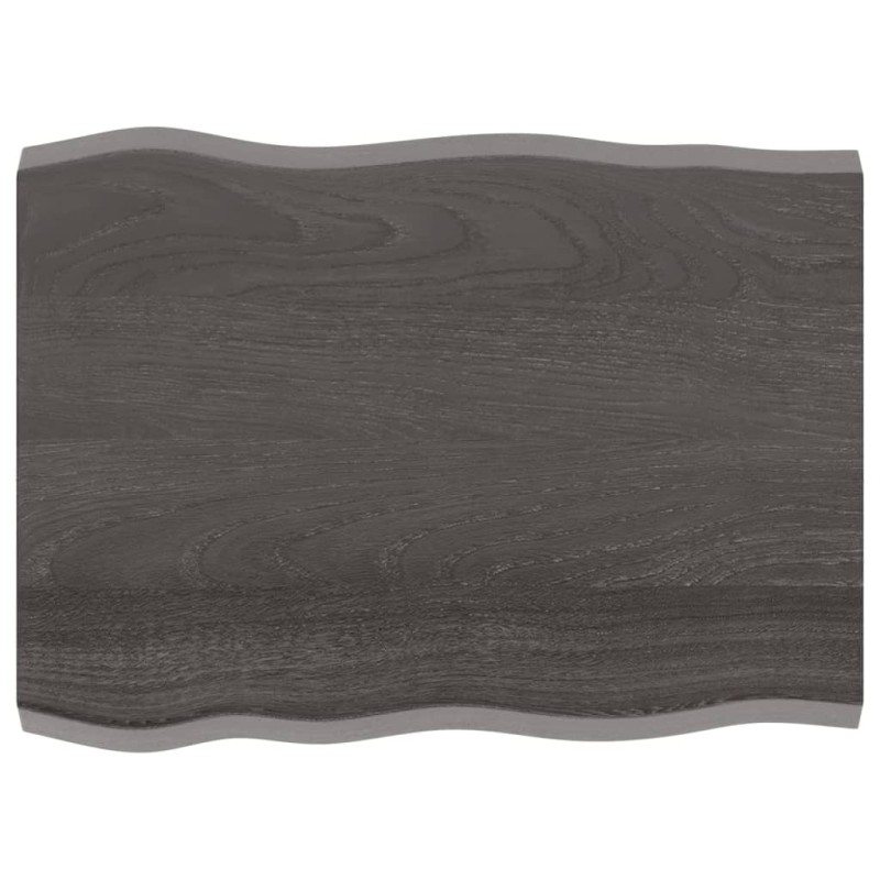 vidaXL Tablero mesa madera tratada borde vivo marrón 80x60x(2-4) cm vidaXL Tablero mesa madera tratada borde vivo marrón 80x60x(2-4) cm