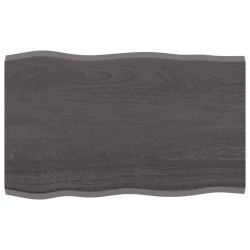 vidaXL Tablero mesa madera tratada roble borde vivo marrón 80x50x2 cm