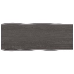 vidaXL Tablero mesa madera tratada roble borde vivo marrón 100x40x2 cm
