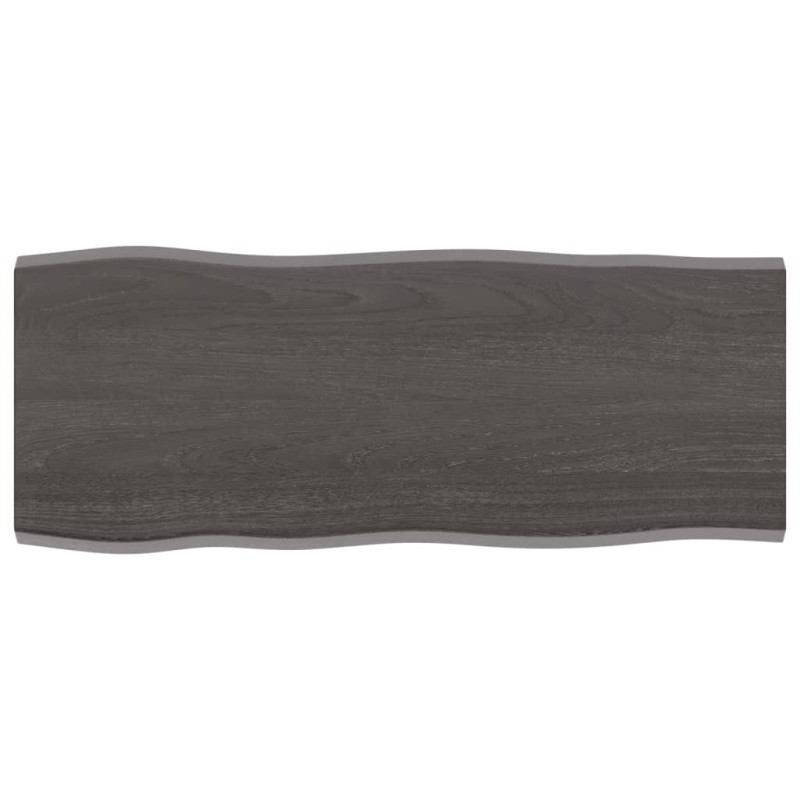 vidaXL Tablero mesa madera tratada roble borde vivo marrón 100x40x2 cm vidaXL Tablero mesa madera tratada roble borde vivo marrón 100x40x2 cm