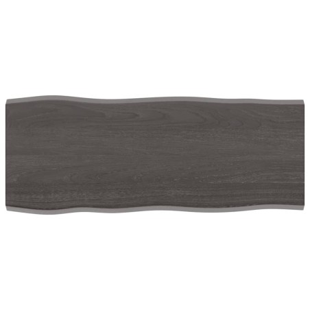 vidaXL Tablero mesa madera tratada roble borde vivo marrón 100x40x2 cm