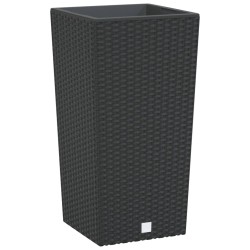 vidaXL Macetero con interior extraíble antracita 11/26,5 L ratán PP