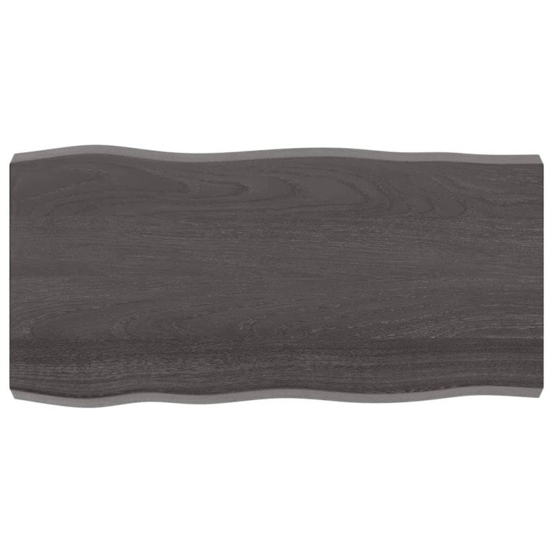 vidaXL Tablero mesa madera tratada borde vivo marrón 100x50x(2-6) cm vidaXL Tablero mesa madera tratada borde vivo marrón 100x50x(2-6) cm