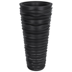 vidaXL Macetero interior extraíble PP estriado gris antracita 18/45 L