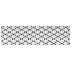 vidaXL Alfombra de exterior gris y blanca 80x250 cm