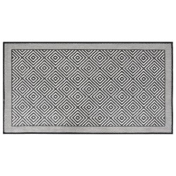vidaXL Alfombra de exterior gris y blanca reversible 80x150 cm
