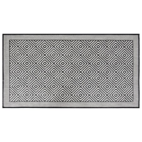 vidaXL Alfombra de exterior gris y blanca reversible 80x150 cm