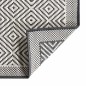 vidaXL Alfombra de exterior gris y blanca reversible 80x150 cm