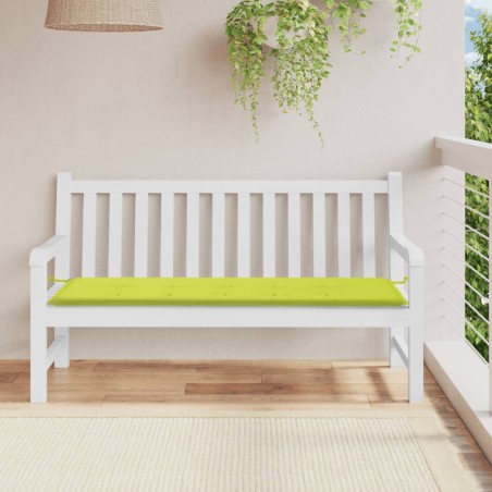 vidaXL Cojín de banco de jardín tela Oxford verde claro 150x50x3 cm