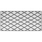 vidaXL Alfombra de exterior gris y blanca reversible 100x200 cm