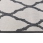 vidaXL Alfombra de exterior gris y blanca reversible 100x200 cm