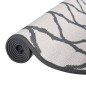 vidaXL Alfombra de exterior gris y blanca reversible 100x200 cm