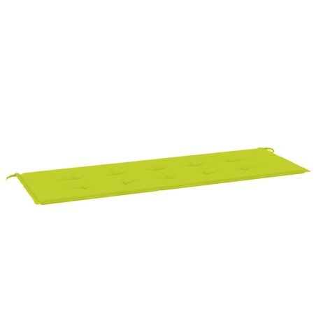 vidaXL Cojín de banco de jardín tela Oxford verde claro 150x50x3 cm