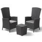 Keter Set de comedor de jardín 3 piezas Vermont grafito 231692 Keter Set de comedor de jardín 3 piezas Vermont grafito 231692