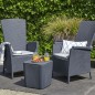 Keter Set de comedor de jardín 3 piezas Vermont grafito 231692 Keter Set de comedor de jardín 3 piezas Vermont grafito 231692