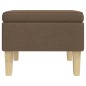 vidaXL Taburete con patas de madera tapizado tejido marrón vidaXL Taburete con patas de madera tapizado tejido marrón