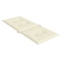 vidaXL Cojín silla de jardín respaldo alto 6 uds tela crema 120x50x3cm
