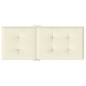 vidaXL Cojín silla de jardín respaldo alto 6 uds tela crema 120x50x3cm