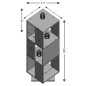 FMD Armario archivador giratorio abierto blanco 34x34x108 cm FMD Armario archivador giratorio abierto blanco 34x34x108 cm