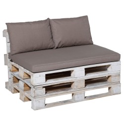 Madison Conjunto de cojines de palets Panama gris taupé
