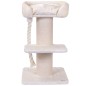 Quapas! Árbol rascador para gatos Ruffles crema 60x60x115 cm Quapas! Árbol rascador para gatos Ruffles crema 60x60x115 cm