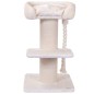 Quapas! Árbol rascador para gatos Ruffles crema 60x60x115 cm Quapas! Árbol rascador para gatos Ruffles crema 60x60x115 cm