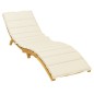 vidaXL Cojín de tumbona de tela Oxford crema 200x50x3 cm vidaXL Cojín de tumbona de tela Oxford crema 200x50x3 cm