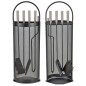 HI Juego de utensilios para chimenea 5 piezas negro 23x14,8x66 cm HI Juego de utensilios para chimenea 5 piezas negro 23x14,8x66 cm