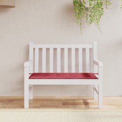 vidaXL Cojín de banco de jardín tela Oxford rojo tinto 100x50x3 cm