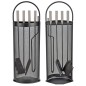 HI Juego de utensilios para chimenea 5 piezas negro 23x14,8x66 cm HI Juego de utensilios para chimenea 5 piezas negro 23x14,8x66 cm