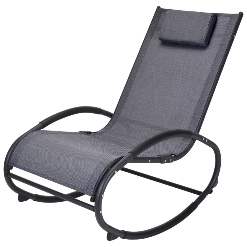 ProGarden Silla mecedora gris oscuro ProGarden Silla mecedora gris oscuro