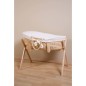 CHILDHOME Cuna moisés con colchón y funda natural blanco crudo