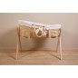 CHILDHOME Cuna moisés con colchón y funda natural blanco crudo