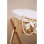 CHILDHOME Cuna moisés con colchón y funda natural blanco crudo
