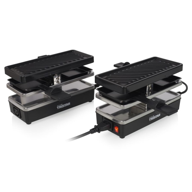 Tristar Plancha raclette 4 personas RA-2742 negra 800W 23,8x10,4 cm Tristar Plancha raclette 4 personas RA-2742 negra 800W 23,8x10,4 cm