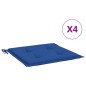 vidaXL Cojines de silla de jardín 4 uds tela Oxford azul 50x50x3 cm