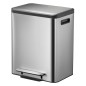EKO Cubo de pedal EcoCasa 2x15 L plateado mate EKO Cubo de pedal EcoCasa 2x15 L plateado mate