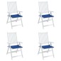 vidaXL Cojines de silla de jardín 4 uds tela Oxford azul 50x50x3 cm