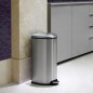 EKO Cubo de pedal Grace 35 L plateado mate EKO Cubo de pedal Grace 35 L plateado mate