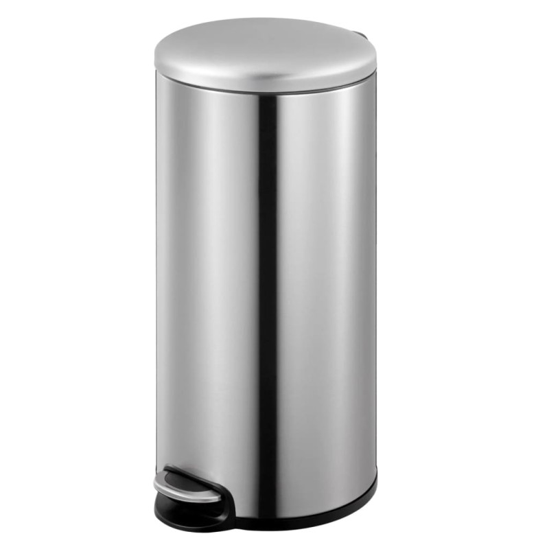 EKO Cubo de pedal Maggey 30 L plateado mate EKO Cubo de pedal Maggey 30 L plateado mate