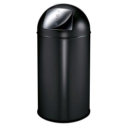 EKO Cubo de basura con tapa de empuje push 40 L negro mate
