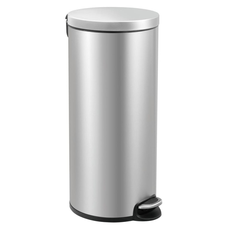 EKO Cubo de basura de pedal Serene 30 L plateado mate EKO Cubo de basura de pedal Serene 30 L plateado mate