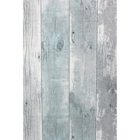Noordwand Papel de pared Topchic Wooden Planks gris y azul