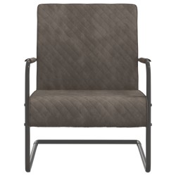 vidaXL Silla voladiza de terciopelo gris claro