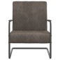 vidaXL Silla voladiza de terciopelo gris claro vidaXL Silla voladiza de terciopelo gris claro
