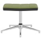 vidaXL Silla de relajación con reposapiés terciopelo y PVC verde claro vidaXL Silla de relajación con reposapiés terciopelo y PVC verde claro