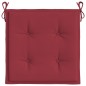vidaXL Cojines silla de jardín 4 uds tela Oxford rojo tinto 50x50x3 cm