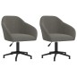 vidaXL Sillas de comedor giratorias 2 unidades terciopelo gris oscuro vidaXL Sillas de comedor giratorias 2 unidades terciopelo gris oscuro