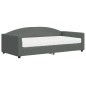 vidaXL Sofá cama con colchón tela gris oscuro 100x200 cm